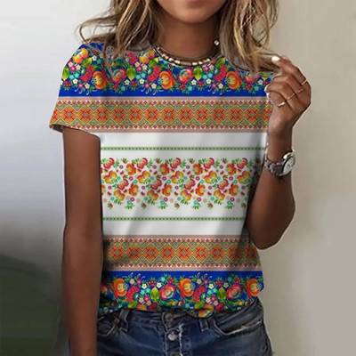 Tricou de vară cu imprimeu cu crani cu flori înfricoșătoare Tricou de damă cu decolteu cu mânecă scurtă Topuri cool de stradă Tricouri Îmbrăcăminte supradimensionată pentru femei Top casual