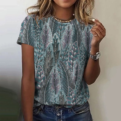 Tricou de vară cu imprimeu cu crani cu flori înfricoșătoare Tricou de damă cu decolteu cu mânecă scurtă Topuri cool de stradă Tricouri Îmbrăcăminte supradimensionată pentru femei Top casual