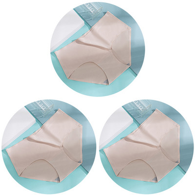 3db/szett Női bugyi női varrat nélküli fehérnemű Jégselyem kényelmes alsónadrág derékközépig légáteresztő alsónadrág fehérnemű