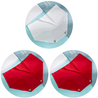 3db/szett Női bugyi női varrat nélküli fehérnemű Jégselyem kényelmes alsónadrág derékközépig légáteresztő alsónadrág fehérnemű