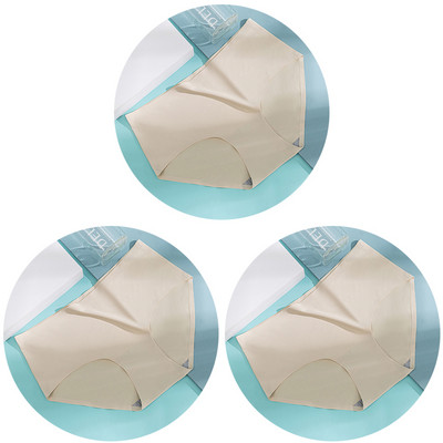 3db/szett Női bugyi női varrat nélküli fehérnemű Jégselyem kényelmes alsónadrág derékközépig légáteresztő alsónadrág fehérnemű