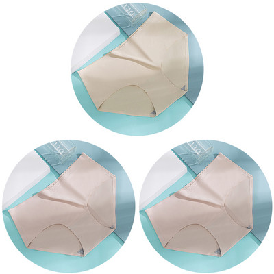 3db/szett Női bugyi női varrat nélküli fehérnemű Jégselyem kényelmes alsónadrág derékközépig légáteresztő alsónadrág fehérnemű