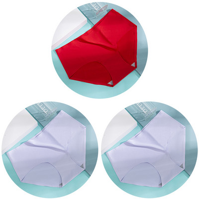 3db/szett Női bugyi női varrat nélküli fehérnemű Jégselyem kényelmes alsónadrág derékközépig légáteresztő alsónadrág fehérnemű