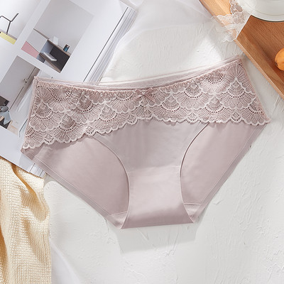 Módne čipkované spodné prádlo Dámske nohavičky Sexy nohavičky Jednofarebné neviditeľné intímne spodné prádlo Dámske priedušné bezšvové nohavičky