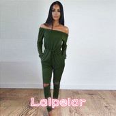 Kombinezoni za žene, seksi ljetni novodošli, elegantni kombinezoni u uličnom stilu, dugih rukava i kosog izreza s otvorenim ramenima