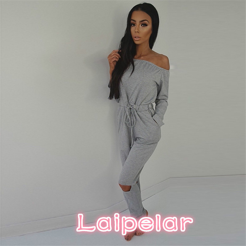 Kombinezoni za žene, seksi ljetni novodošli, elegantni kombinezoni u uličnom stilu, dugih rukava i kosog izreza s otvorenim ramenima