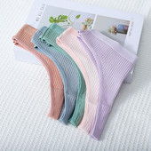 Ženske gaćice Bešavne rebraste tange Niski struk Gaćice Udobne pamučne gaćice Jednobojno donje rublje Žensko donje rublje