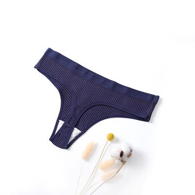 Ženske gaćice Bešavne rebraste tange Niski struk Gaćice Udobne pamučne gaćice Jednobojno donje rublje Žensko donje rublje