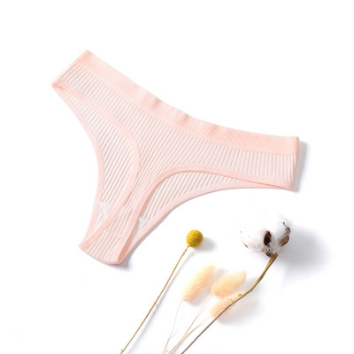 Ženske gaćice Bešavne rebraste tange Niski struk Gaćice Udobne pamučne gaćice Jednobojno donje rublje Žensko donje rublje