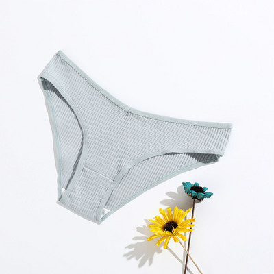 Ženske gaćice Bešavne rebraste tange Niski struk Gaćice Udobne pamučne gaćice Jednobojno donje rublje Žensko donje rublje