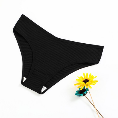 Ženske gaćice Bešavne rebraste tange Niski struk Gaćice Udobne pamučne gaćice Jednobojno donje rublje Žensko donje rublje