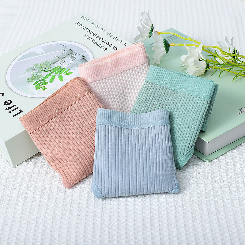 Ženske gaćice Bešavne rebraste tange Niski struk Gaćice Udobne pamučne gaćice Jednobojno donje rublje Žensko donje rublje