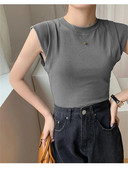 Letné dámske tričko s krátkym rukávom, dievčenské tričko, dámske oblečenie, topy, bavlnené tenké tričko, dámsky top s dlhým rukávom