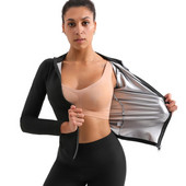 Žene Sauna Shrit s rukavima Vruća trenirka za teretanu Weight Sauna Tops Vest Fitness Slimming Body Shaper Trening Vest Workout