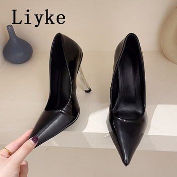 Liyke 2024 Άνοιξη Νέα, κομψά, λεπτά ψηλοτάκουνα παπούτσια με μυτερά παπούτσια για γυναίκες