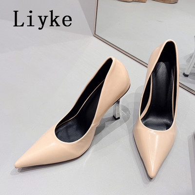 Liyke 2024 de primăvară, elegant, subțire, pantofi cu toc înalt, pantofi cu vârf ascuțit pentru femei, sexy, de bal, petrecere de nuntă