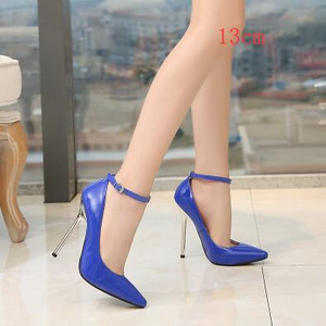 Seksi ženske visoke potpetice Ljetna odjeća Svijetle boje površine Kopča Puna potpetica Dobar materijal Ženske visoke potpetice sa šiljastim prstima