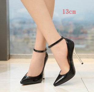 Seksi ženske visoke potpetice Ljetna odjeća Svijetle boje površine Kopča Puna potpetica Dobar materijal Ženske visoke potpetice sa šiljastim prstima