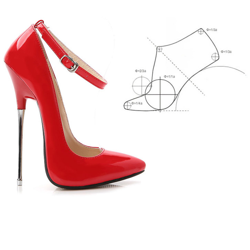 Seksi ženske visoke potpetice Ljetna odjeća Svijetle boje površine Kopča Puna potpetica Dobar materijal Ženske visoke potpetice sa šiljastim prstima