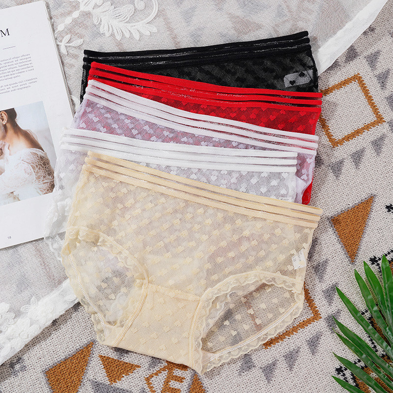 Prozirne ženske gaćice Seksi ženske gaćice s perspektivom Mrežaste čipkane gaćice Prozračne mekane gaćice Donje rublje Gaćice