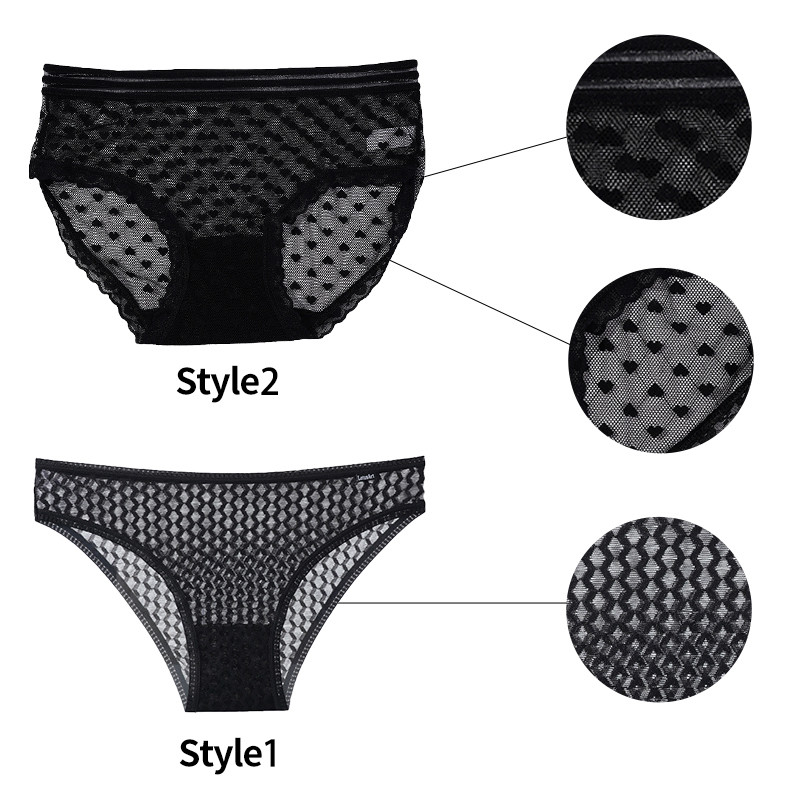 Prozirne ženske gaćice Seksi ženske gaćice s perspektivom Mrežaste čipkane gaćice Prozračne mekane gaćice Donje rublje Gaćice