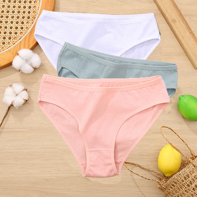 3 ks/sada bavlnených nohavičiek, dámske slipy, žakárový dizajn, dámske nohavičky, sexi dámske spodky, jednofarebné intímne nohavičky, veľkosť S-XL