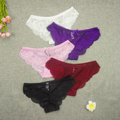 3 ks/veľa nohavičiek dámske tangá s plnou čipkou, sexy spodná bielizeň, priehľadné tangá, duté nohavičky, veľkoobchodné stringi femme nohavičky