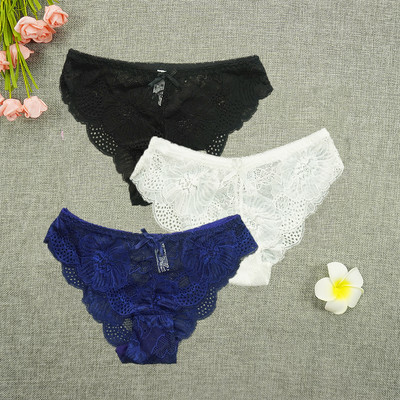 3 ks/veľa nohavičiek dámske tangá s plnou čipkou, sexy spodná bielizeň, priehľadné tangá, duté nohavičky, veľkoobchodné stringi femme nohavičky