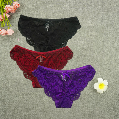 3 ks/veľa nohavičiek dámske tangá s plnou čipkou, sexy spodná bielizeň, priehľadné tangá, duté nohavičky, veľkoobchodné stringi femme nohavičky