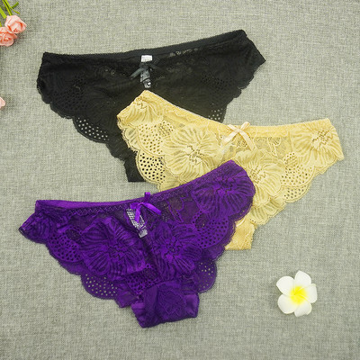 3 ks/veľa nohavičiek dámske tangá s plnou čipkou, sexy spodná bielizeň, priehľadné tangá, duté nohavičky, veľkoobchodné stringi femme nohavičky