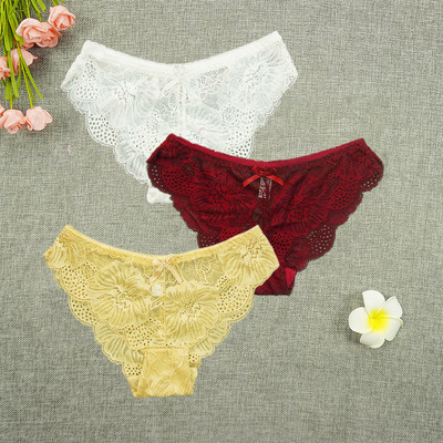 3 ks/veľa nohavičiek dámske tangá s plnou čipkou, sexy spodná bielizeň, priehľadné tangá, duté nohavičky, veľkoobchodné stringi femme nohavičky