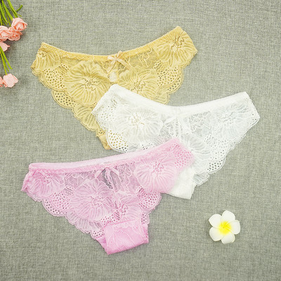 3 ks/veľa nohavičiek dámske tangá s plnou čipkou, sexy spodná bielizeň, priehľadné tangá, duté nohavičky, veľkoobchodné stringi femme nohavičky