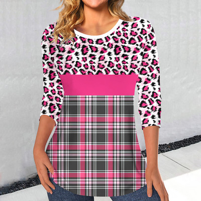 Prugasti ženski džemper Jednostavna ženska majica dugih rukava Ležerna vintage odjeća Jesenski pulover Majica kratkih rukava za dame Streetwear