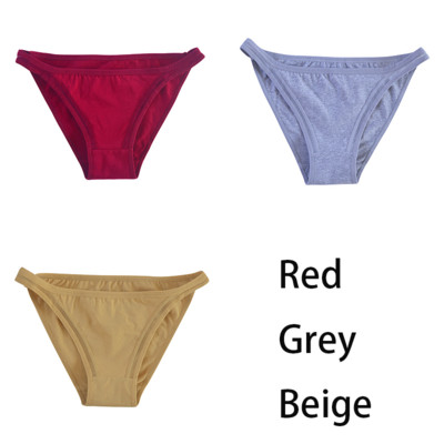 3 ks/sada dámskych bavlnených nohavičiek, dámskych sieťovaných spodných nohavičiek, jednofarebných bikín, spodnej bielizne, dámskych sexy nohavičiek pre dievčatá.