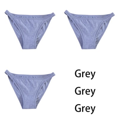 3 ks/sada dámskych bavlnených nohavičiek, dámskych sieťovaných spodných nohavičiek, jednofarebných bikín, spodnej bielizne, dámskych sexy nohavičiek pre dievčatá.