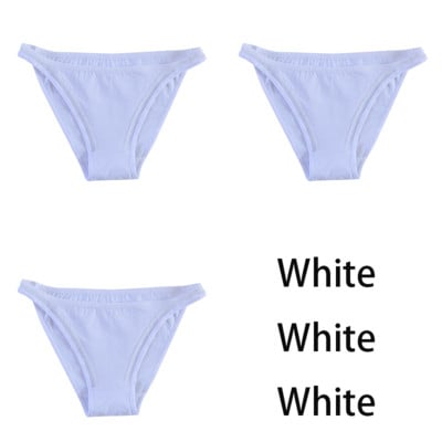 3 ks/sada dámskych bavlnených nohavičiek, dámskych sieťovaných spodných nohavičiek, jednofarebných bikín, spodnej bielizne, dámskych sexy nohavičiek pre dievčatá.