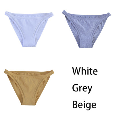 3 ks/sada dámskych bavlnených nohavičiek, dámskych sieťovaných spodných nohavičiek, jednofarebných bikín, spodnej bielizne, dámskych sexy nohavičiek pre dievčatá.