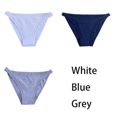 3 ks/sada dámskych bavlnených nohavičiek, dámskych sieťovaných spodných nohavičiek, jednofarebných bikín, spodnej bielizne, dámskych sexy nohavičiek pre dievčatá.