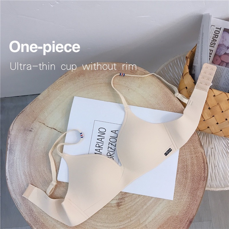 Ženski jednodijelni lagani čvrsti grudnjak Bešavno nabrano donje rublje Ultra tanki push-up grudnjaci Bežična prozračna kopča s dvostrukim kopčanjem