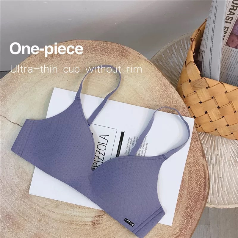 Ženski jednodijelni lagani čvrsti grudnjak Bešavno nabrano donje rublje Ultra tanki push-up grudnjaci Bežična prozračna kopča s dvostrukim kopčanjem