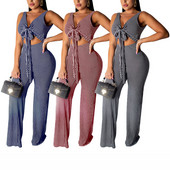 Nové dámske bandážové overaly s otvoreným chrbtom, pruhované, letné, klubové, s dlhým rukávom, ležérne