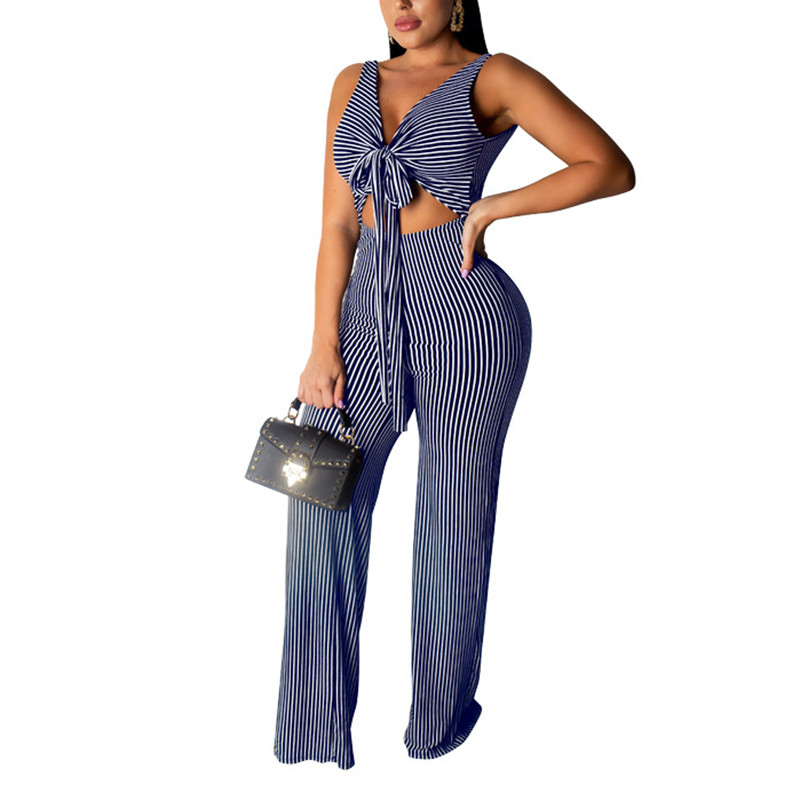 Nové dámske bandážové overaly s otvoreným chrbtom, pruhované, letné, klubové, s dlhým rukávom, ležérne