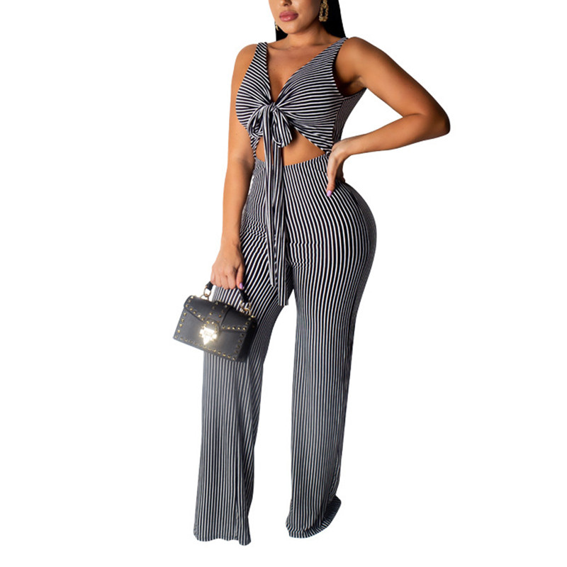 Nové dámske bandážové overaly s otvoreným chrbtom, pruhované, letné, klubové, s dlhým rukávom, ležérne