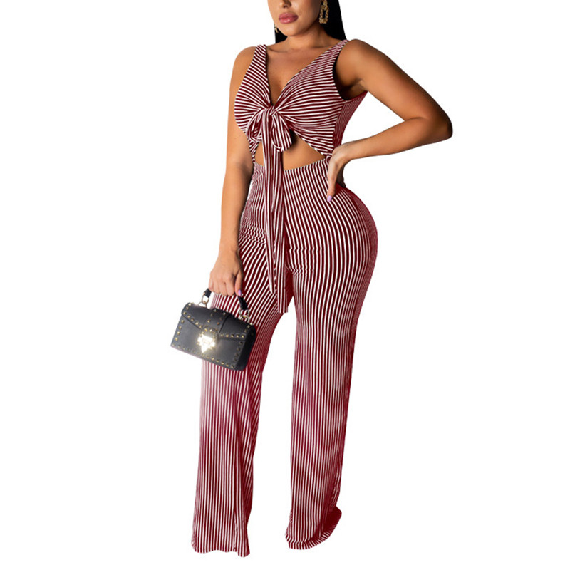 Nové dámske bandážové overaly s otvoreným chrbtom, pruhované, letné, klubové, s dlhým rukávom, ležérne