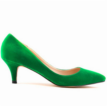 2023 Нови есенни 6 см дамски обувки на висок ток Плитки женски елегантни OL офис обувки с остри пръсти Модни дамски помпи