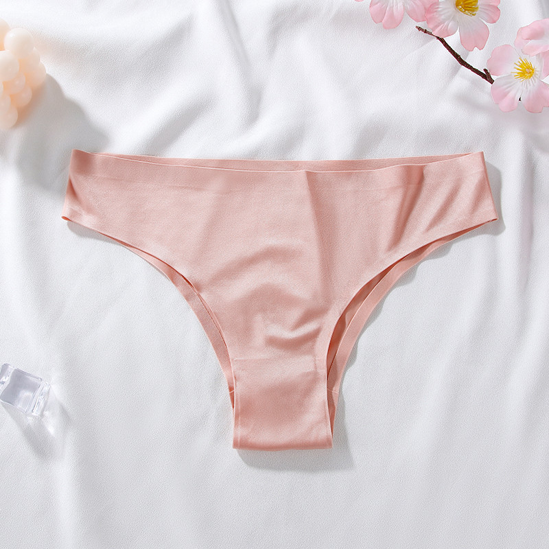 BANNIROU 3 buc. Chiloți pentru femei Lenjerie de corp Fitness Sport Lenjerie de femeie fără cusături Sexy T-back Tanga Thong Ice Mătase Intimate