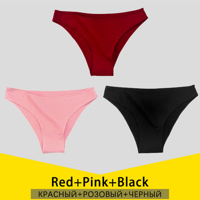 3 ks/sada dámskych bavlnených nohavičiek S-3XL, veľká veľkosť, dámske spodné prádlo, jednofarebné nohavičky, dámske bavlnené nohavičky