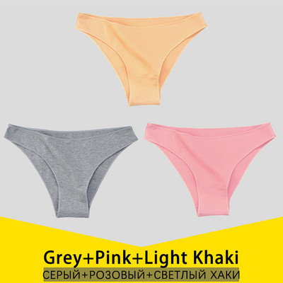 3 ks/sada dámskych bavlnených nohavičiek S-3XL, veľká veľkosť, dámske spodné prádlo, jednofarebné nohavičky, dámske bavlnené nohavičky