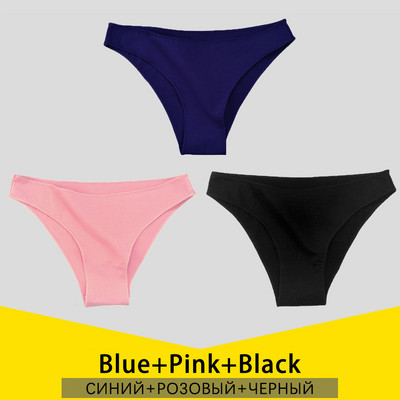 3 ks/sada dámskych bavlnených nohavičiek S-3XL, veľká veľkosť, dámske spodné prádlo, jednofarebné nohavičky, dámske bavlnené nohavičky