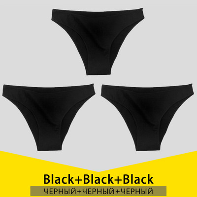 3 ks/sada dámskych bavlnených nohavičiek S-3XL, veľká veľkosť, dámske spodné prádlo, jednofarebné nohavičky, dámske bavlnené nohavičky